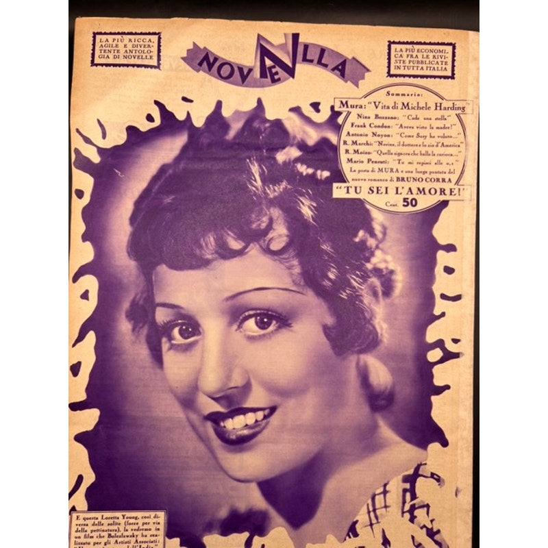 RARE Italian 1935 Jean Harlow Magazine, Wife vs. Secretary, Red Headed Woman, Platinum Blonde, Public Enemy, Red Dust, Saratoga