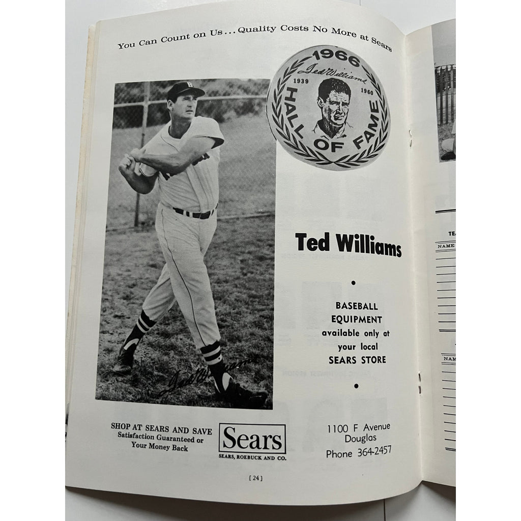 1966 Babe Ruth League World Series Magazine Bambino Sultan of Swat Program, Yankees, Dodgers, Red Sox, Braves