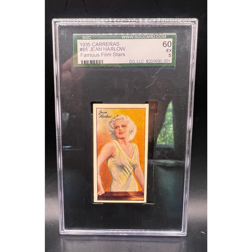 RARE 1935 Carreras Jean Harlow SGC 5, Only 4 Graded! Platinum Blonde, Red Dust, Public Enemy, Riff Raff, Dinner at Eight, Saratoga