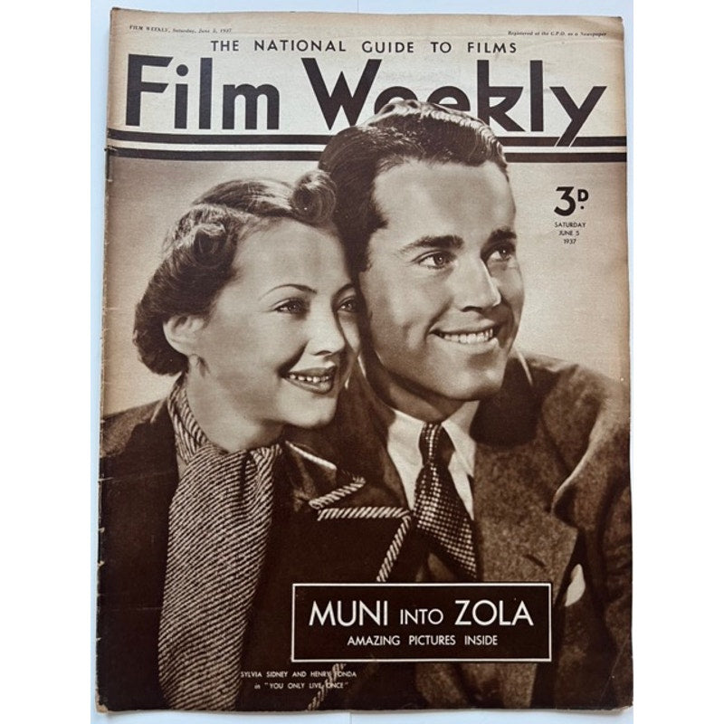 RARE UK 1937 Henry Fonda Movie Magazine Hollywood Grapes of Wrath, Only Live Once, 12 Angry Men, On Golden Pond, Jezebel