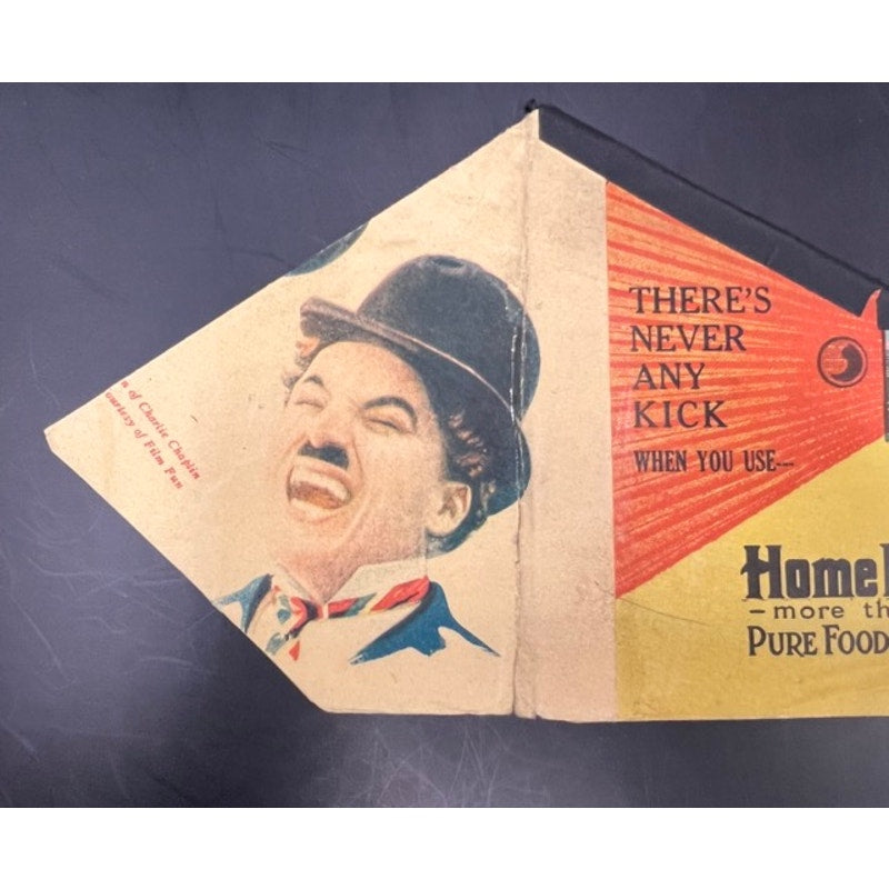 RARE 1914 Home Brand Pure Food Products Charlie Chaplin Bang Gun Pop Gun Charles Chaplin, The Kid, Gold Rush, City Lights