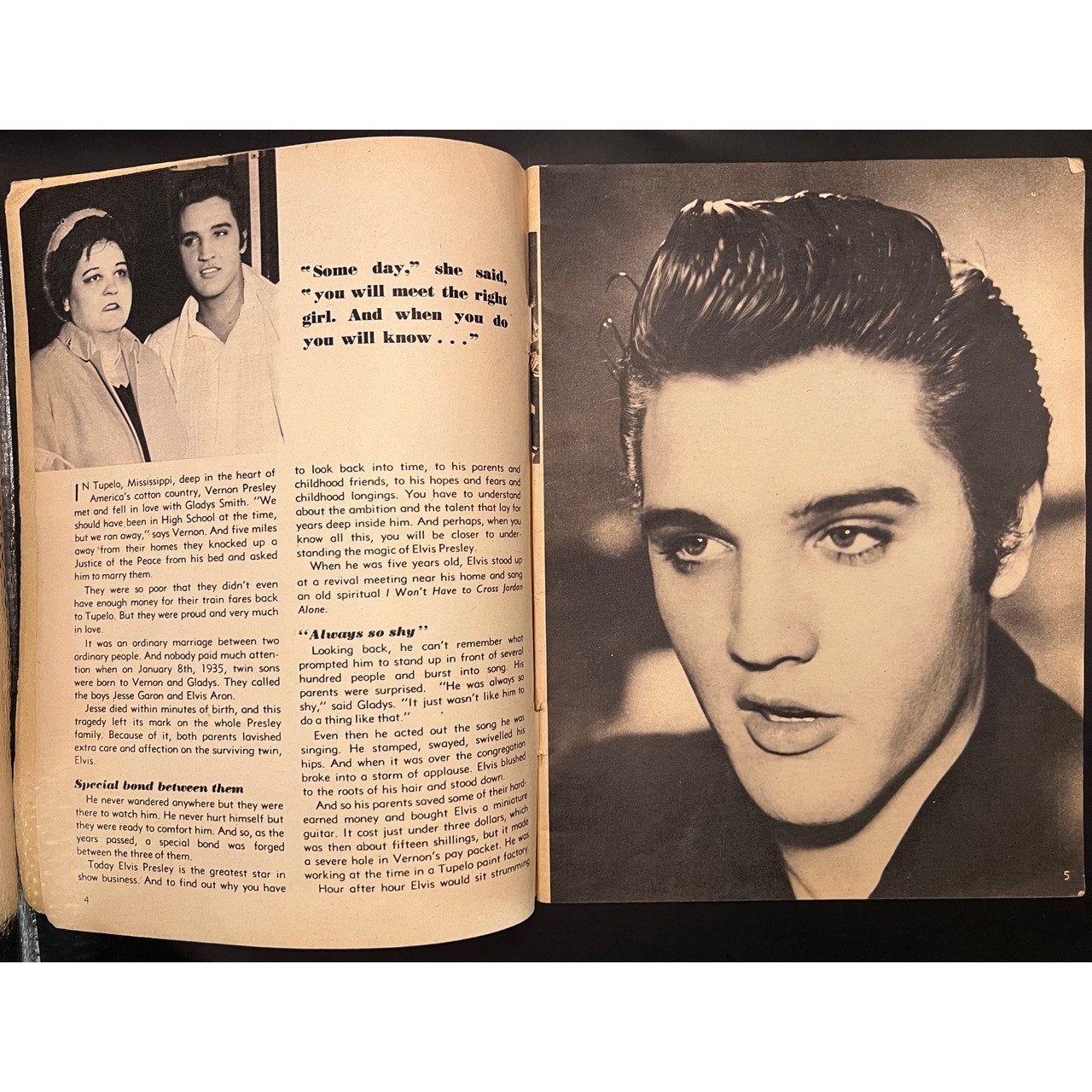 RARE UK 1960 The Three Loves Of Elvis Presley Magazine/Paperback The King Army Graceland Jailhouse Rock