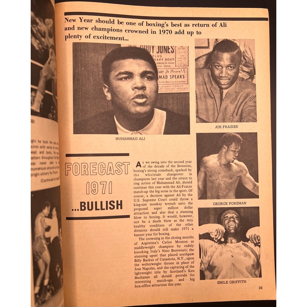 1971 Boxing Illustrated Muhammad Ali Magazine Greatest Cassius Clay Boxing Fighter of the Year Larry Holmes