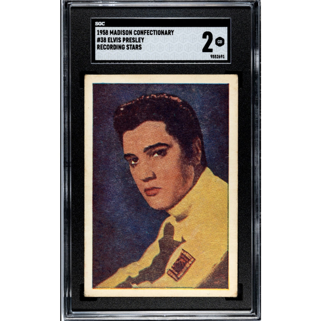 RARE London 1958 Madison Confectionary Elvis Presley Card SGC 2 Jailhouse Rock, Graceland, The King, Hound Dog, King Creole