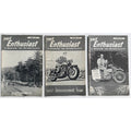 3 Rare 1956 The Enthusiast Motorcycle Magazines Aug-Oct Harley Davidson Cycles