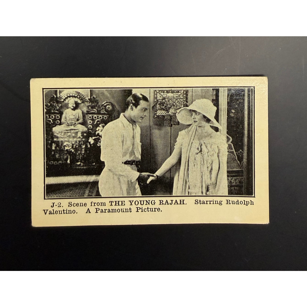 SUPER RARE Canadian 1924 Rudolph Valentino Telfer Biscuit Card The Young Rajah, The Sheik, Blood and Sand, Beyond the Rocks, Sainted Devil