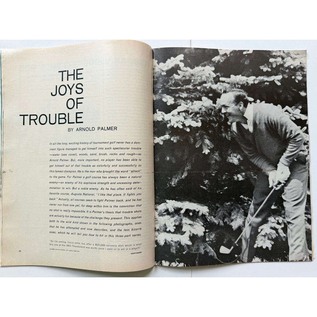 1965 Golf Sports Illustrated Arnold Palmer Magazine, Masters, PGA, Golf Magazine