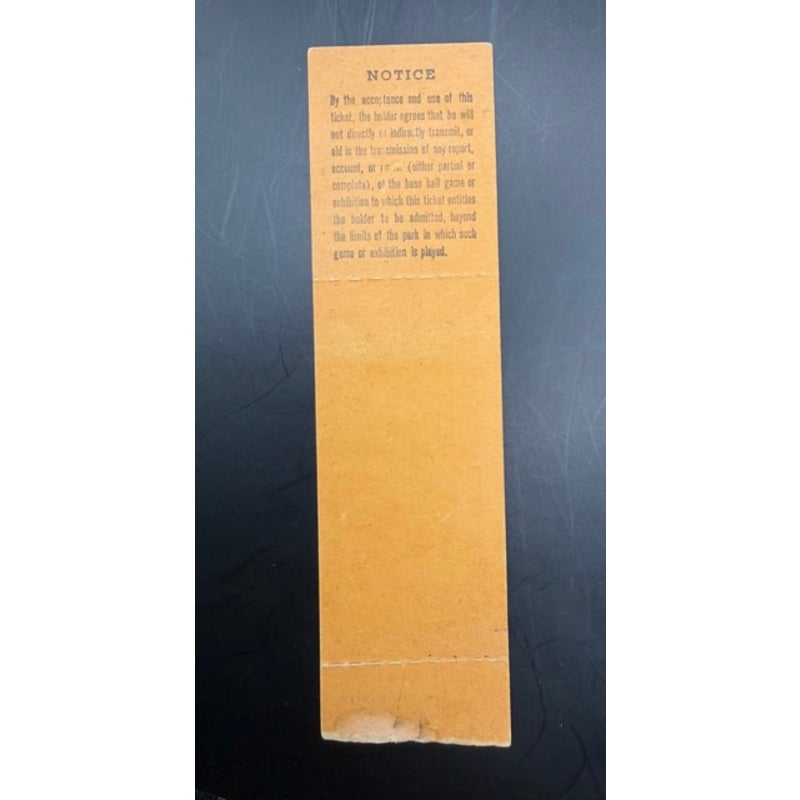 Unused 1946 St. Louis Cardinals Ticket Stan Musial, Enos Slaughter, 1946 World Champions