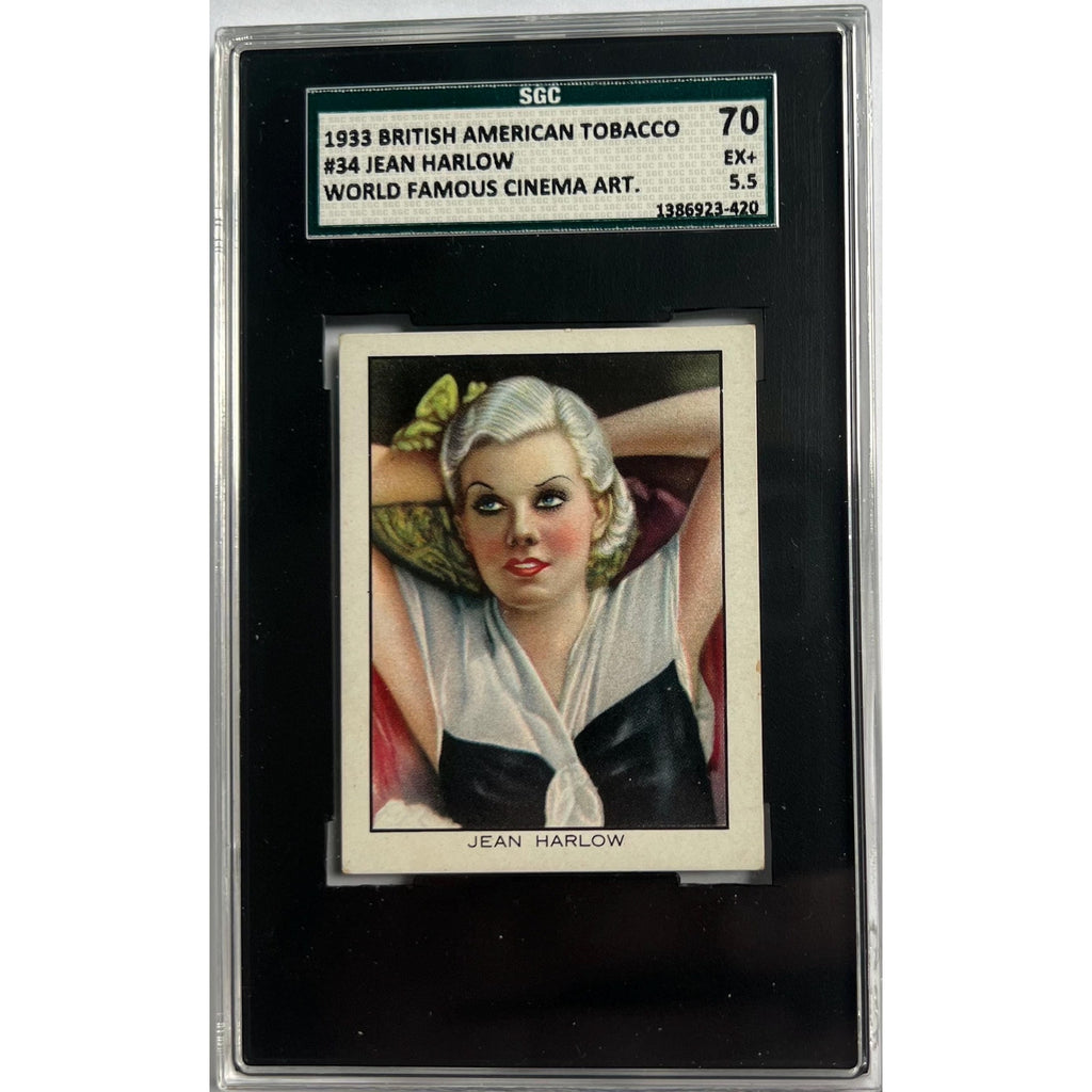 Uber Rare 1933 British American Tobacco Jean Harlow Tobacco Card SGC 5.5 Only One Graded! Platinum Blonde Reckless Vintage Hollywood