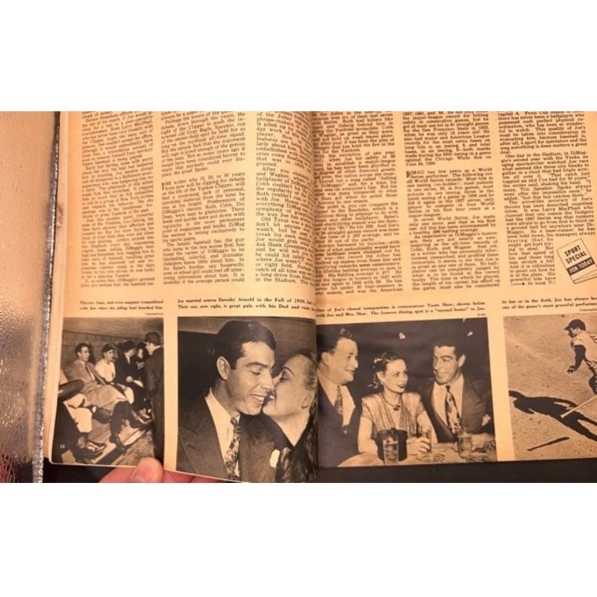 RARE 1936 Baseball Joe DiMaggio Magazine New York Yankees, Yankee Clipper MLB, Joltin Joe