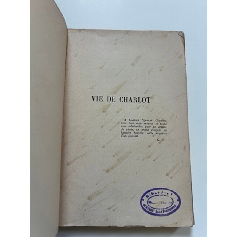 French 1952 Charlie Chaplin Book Vie De Charlot George Sadoul Charles Chaplin, City Lights, Gold Rush, The Kid
