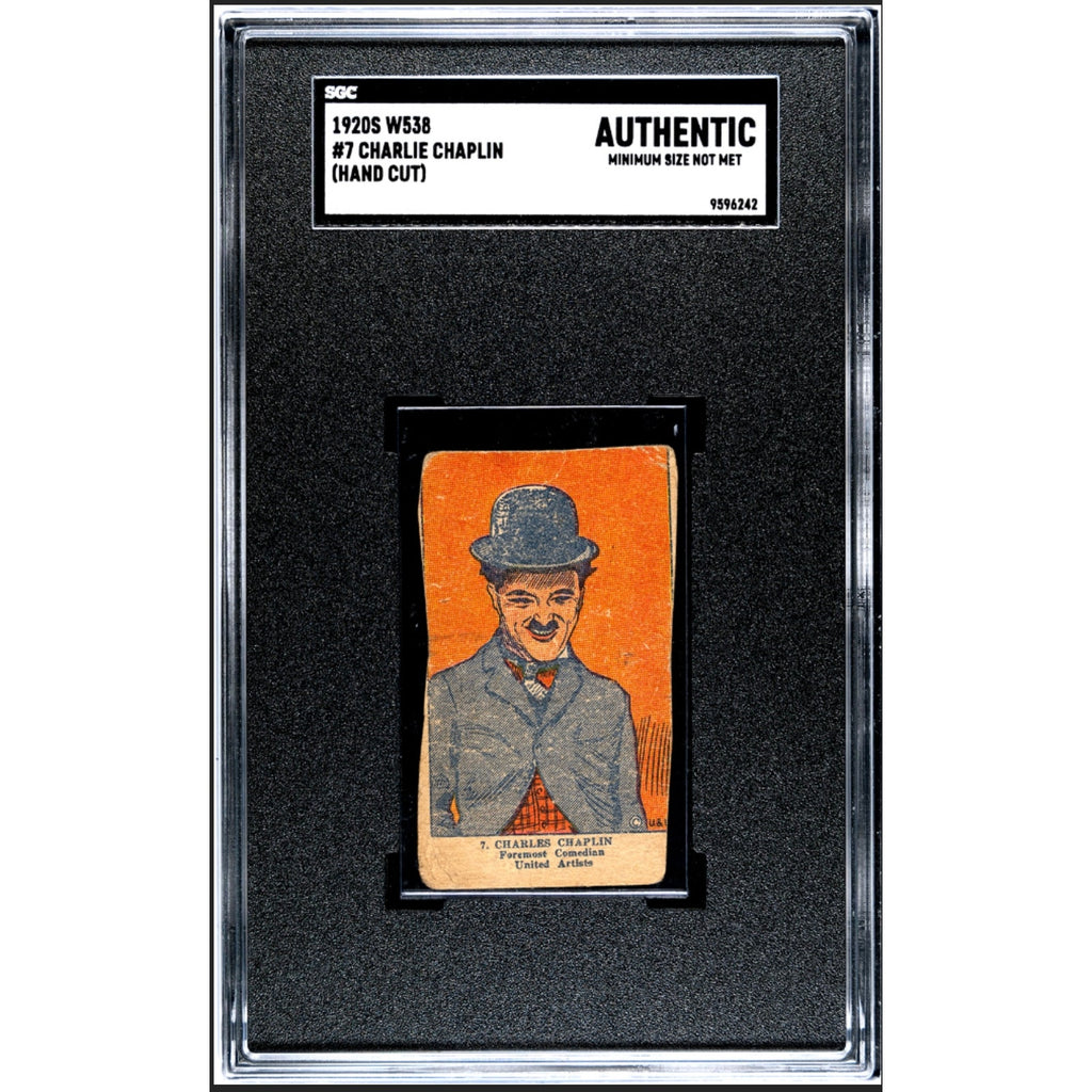 RARE 1920 W538 Charlie Chaplin Strip Card SGC Charles Chaplin Little Tramp The Kid Gold Rush Limelight City Lights Modern Times