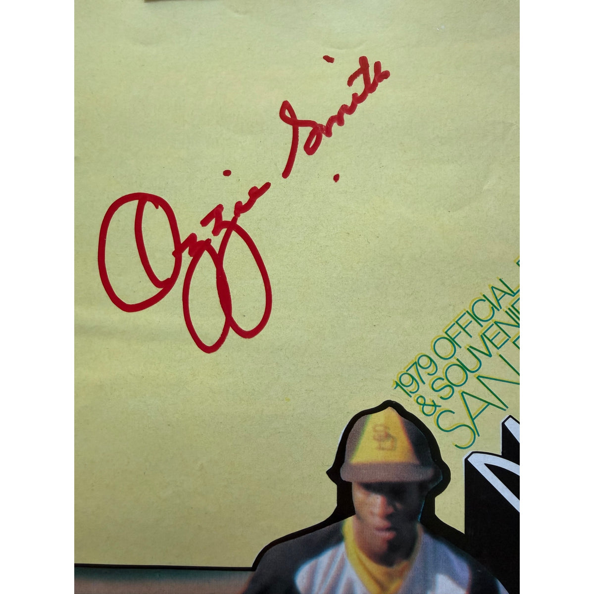 SCARCE 1979 San Diego Padres Ozzie Smith Auto Rookie Program Beckett St. Louis Cardinals, Wizard of Oz, HOF, Baseball, MLB, Shortstop