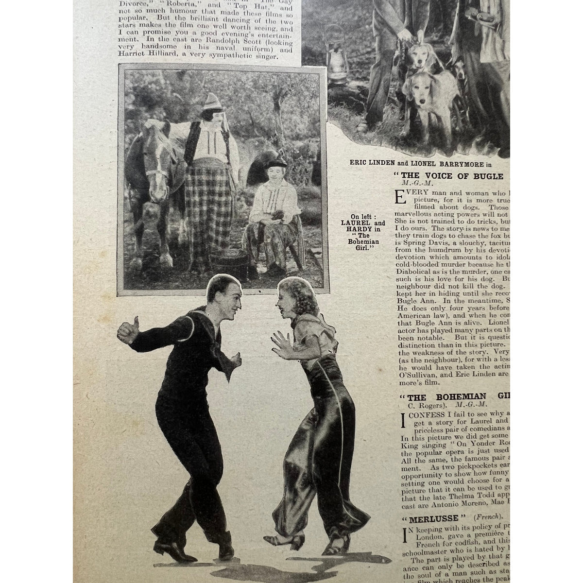 RARE UK Picture Show 1936 Spencer Tracy Jean Harlow Magazine, Riff Raff, Hollywood, Dinner at Eight, Public Enemy, Saratoga, Red Dust