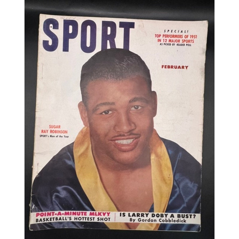 1952 Sport Sugar Ray Robinson Magazine Boxing Stan Musial, Ted Williams, Larry Doby, Minni Minoso, Baseball, Champ, MLB