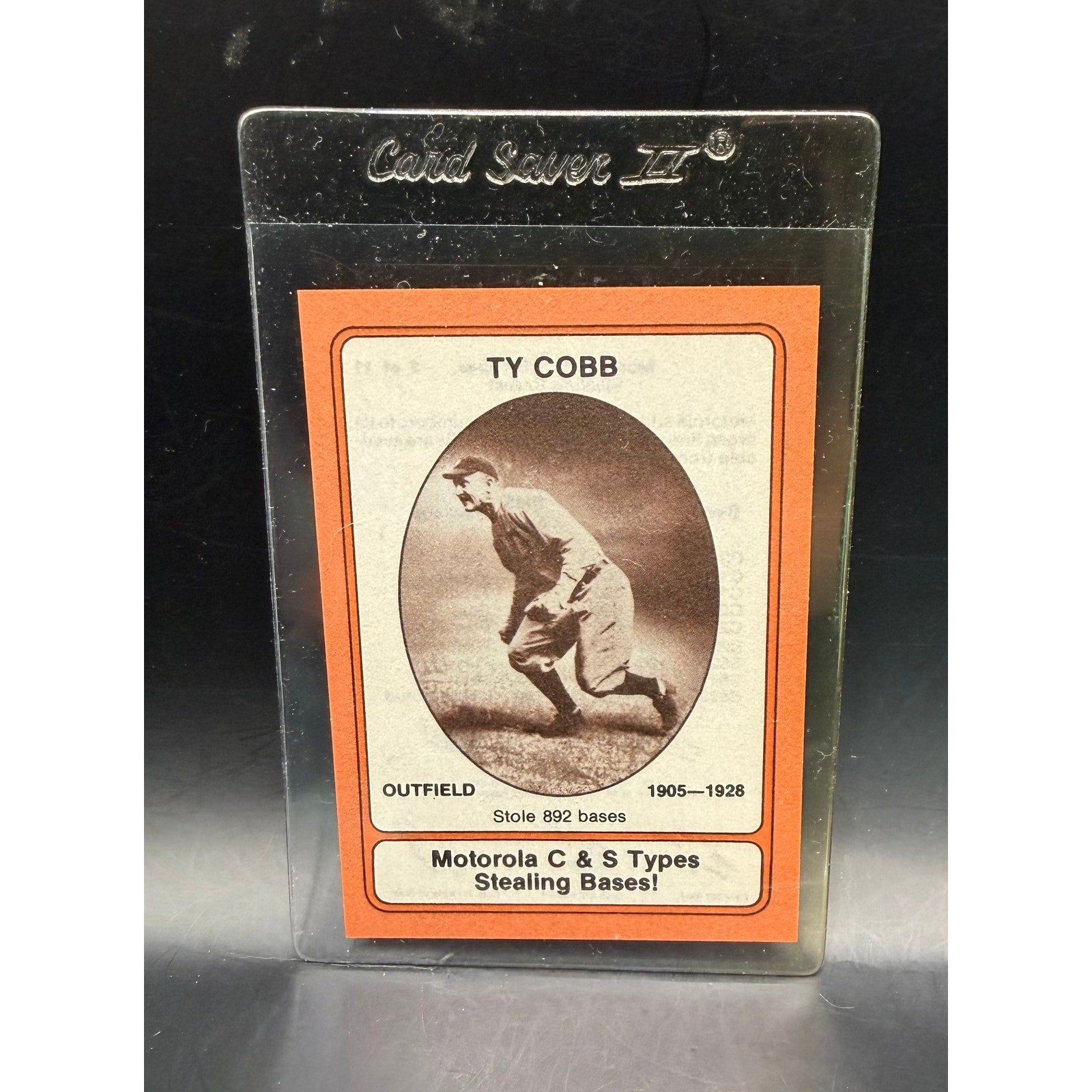 RARE 1976 Motorola Ty Cobb Card Near Mint Baseball Georgia Peach Detroit Tigers, Baseball Card, HOF, MLB