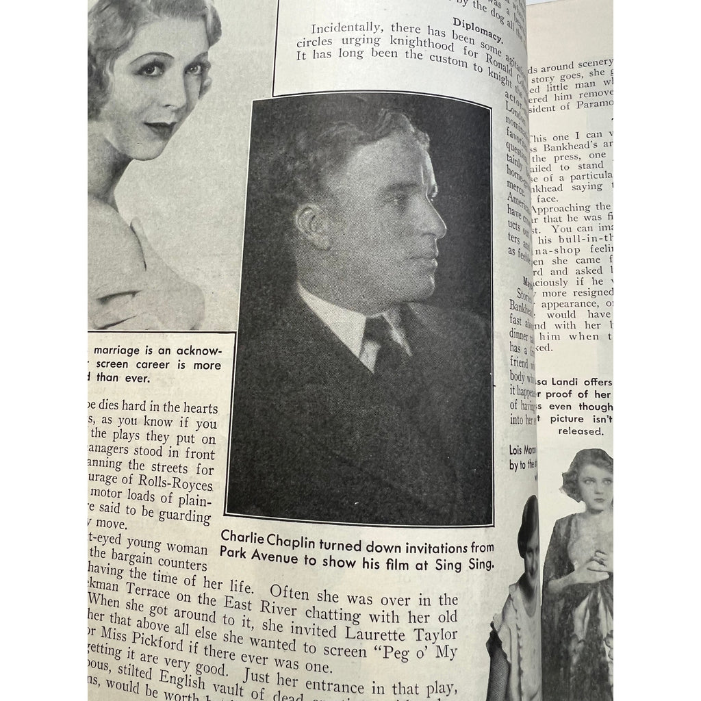 RARE 1931 Jean Harlow Magazine Picture Play, Platinum Blonde, Dinner at Eight, Hollywood, Saratoga, Red Dust, Red Headed Woman, Public Enemy