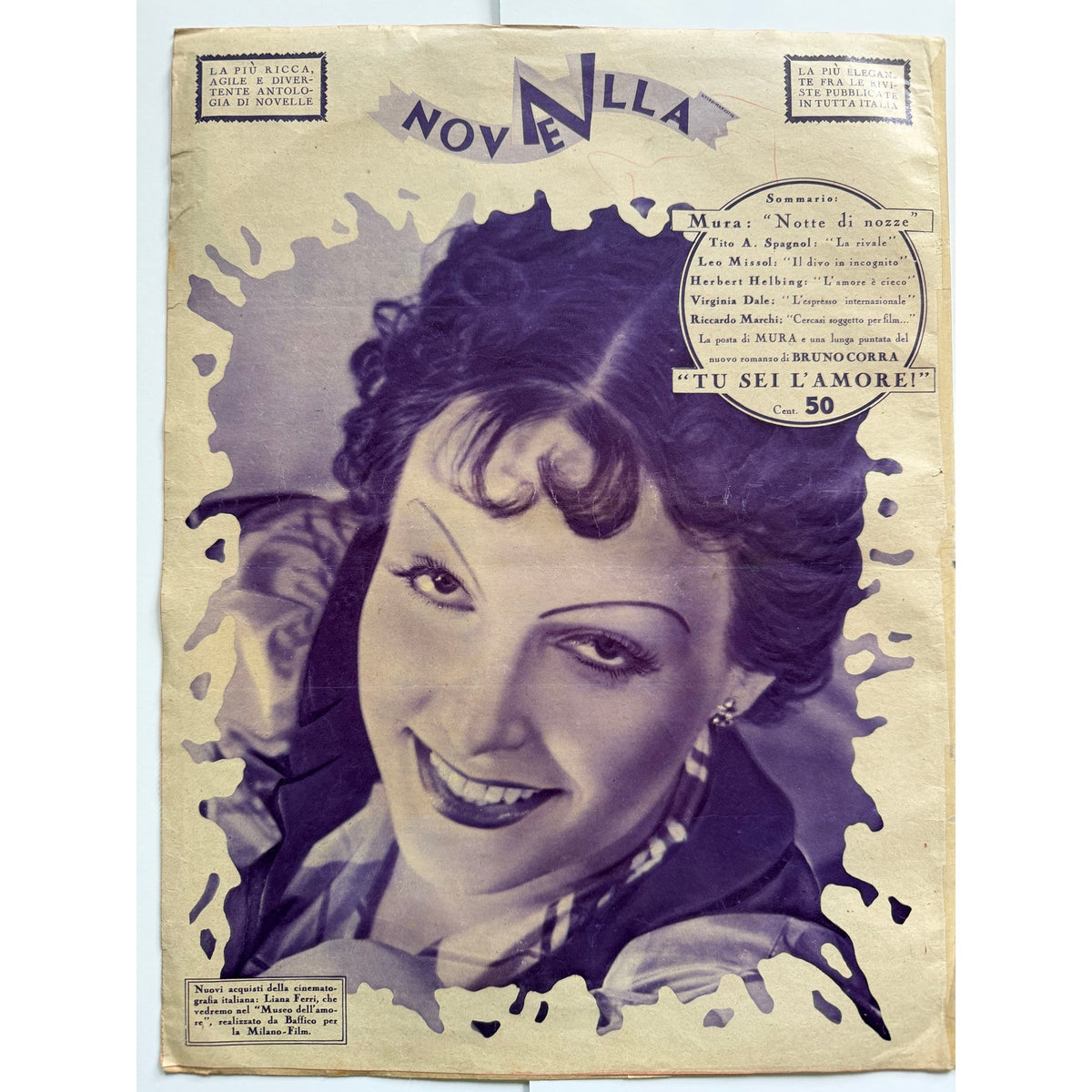 RARE 1935 Italian Joan Crawford Magazine, No More Ladies, Robert Montgomery, Hollywood, Rare Crawford, Grand Hotel, Mildred Pierce, Sadie McKee