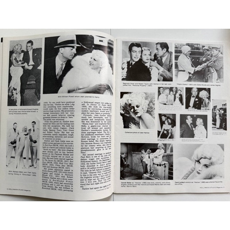 RARE 1975 Hollywood Studio Jean Harlow Magazine Universal Studios Copy, Red Dust, Public Enemy, Girl from Missouri, Dinner at Eight Saratoga
