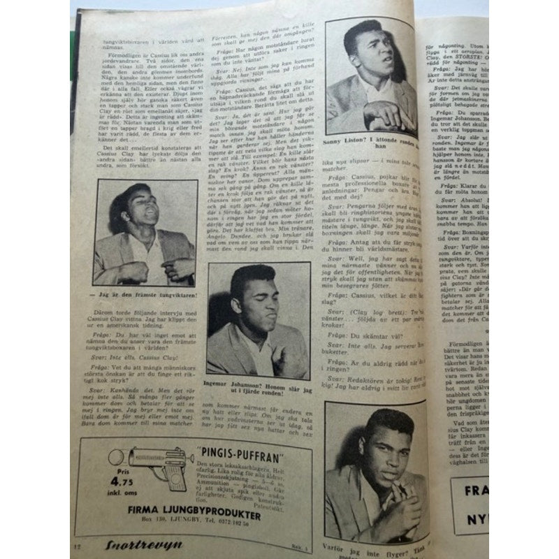 1963 Rekord Journal Cassius Clay Magazine Greatest Muhammad Ali Heavyweight Champion of the World, Thrilla in Manila, 1960 Olympics