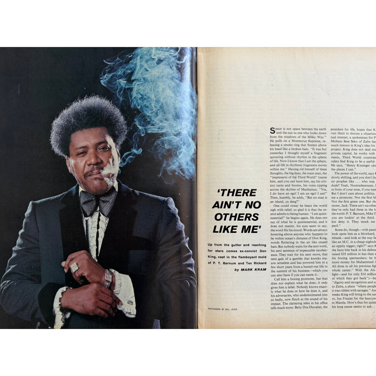 1975 Sports Illustrated Muhammad Ali Magazine Greatest, Don King, Joe Frazier