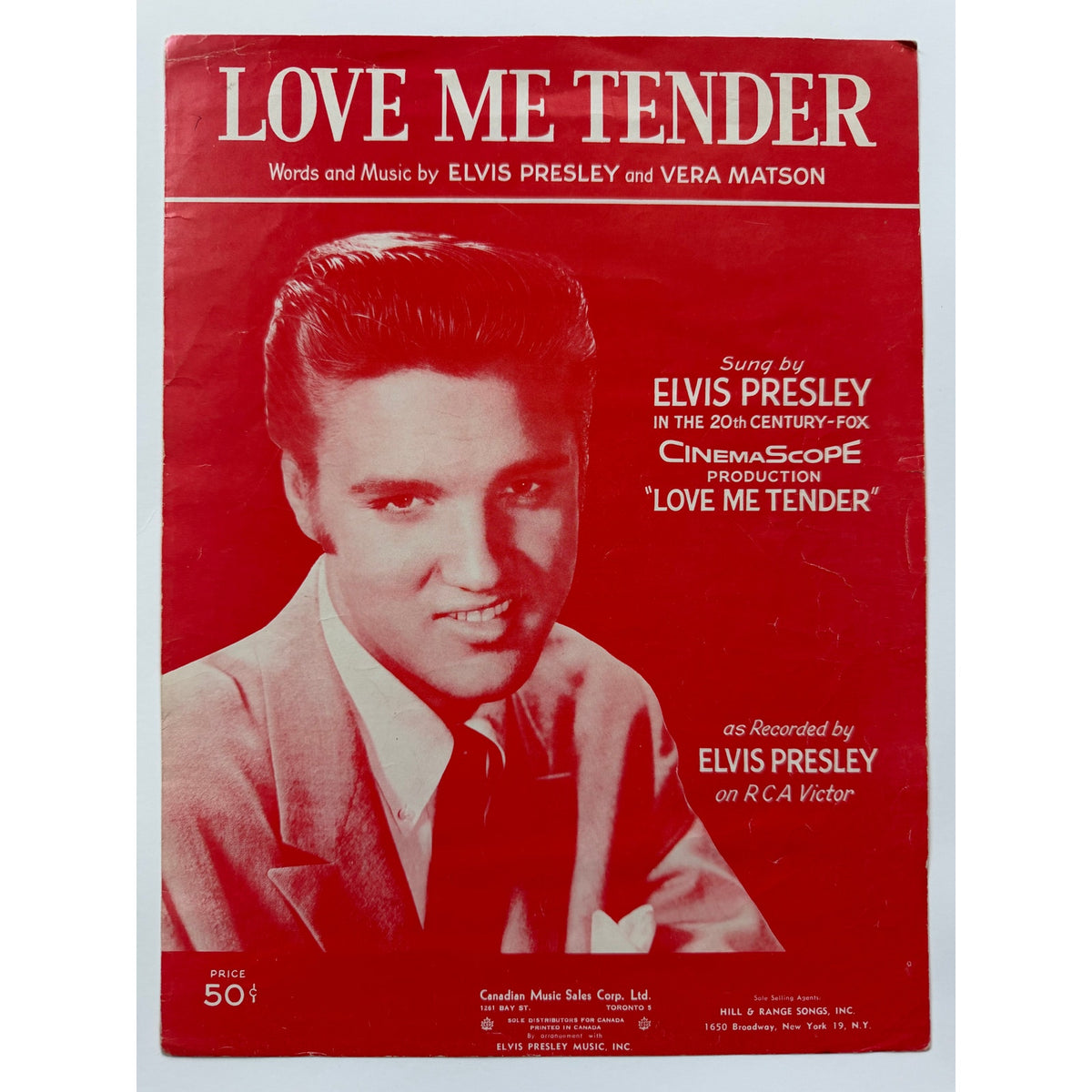 1956 Elvis Presley Love Me Tender Sheet Music Graceland Hollywood TCB, The King, Jailhouse Rock, King Creole, Hound Dog, Suspicious Minds