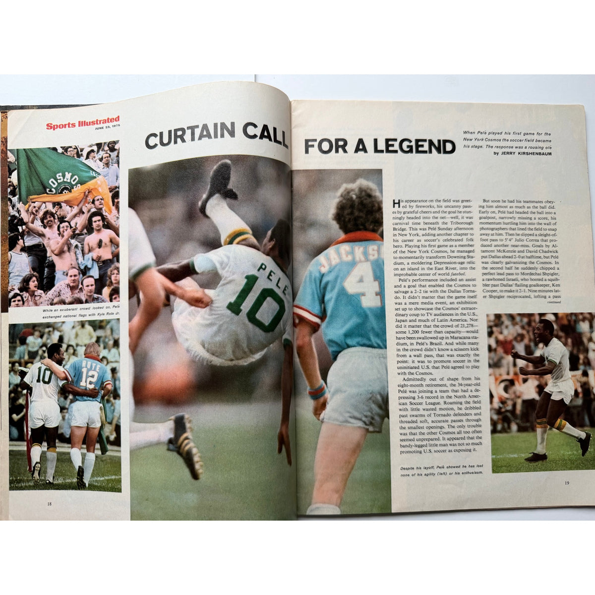 1975 Sports Illustrated Pele 1st Cover Soccer Brazil Footballer FIFA World Cup, Soccer GOAT!
