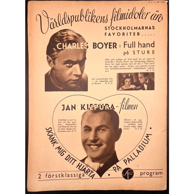 RARE 1935 Swedish Ginger Rogers Fred Astaire Magazine Hollywood Astaire Rogers