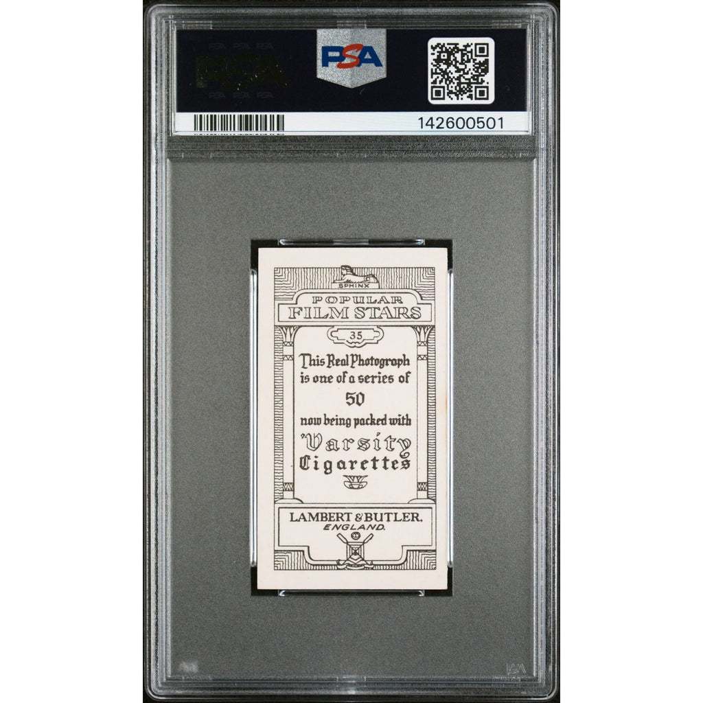 RARE Lambert & Butler Varsity 1926 Rudolph Valentino PSA 7 Number 35 Highest Graded, The Sheik, Blood and Sand, A Sainted Devil, Young Rajah