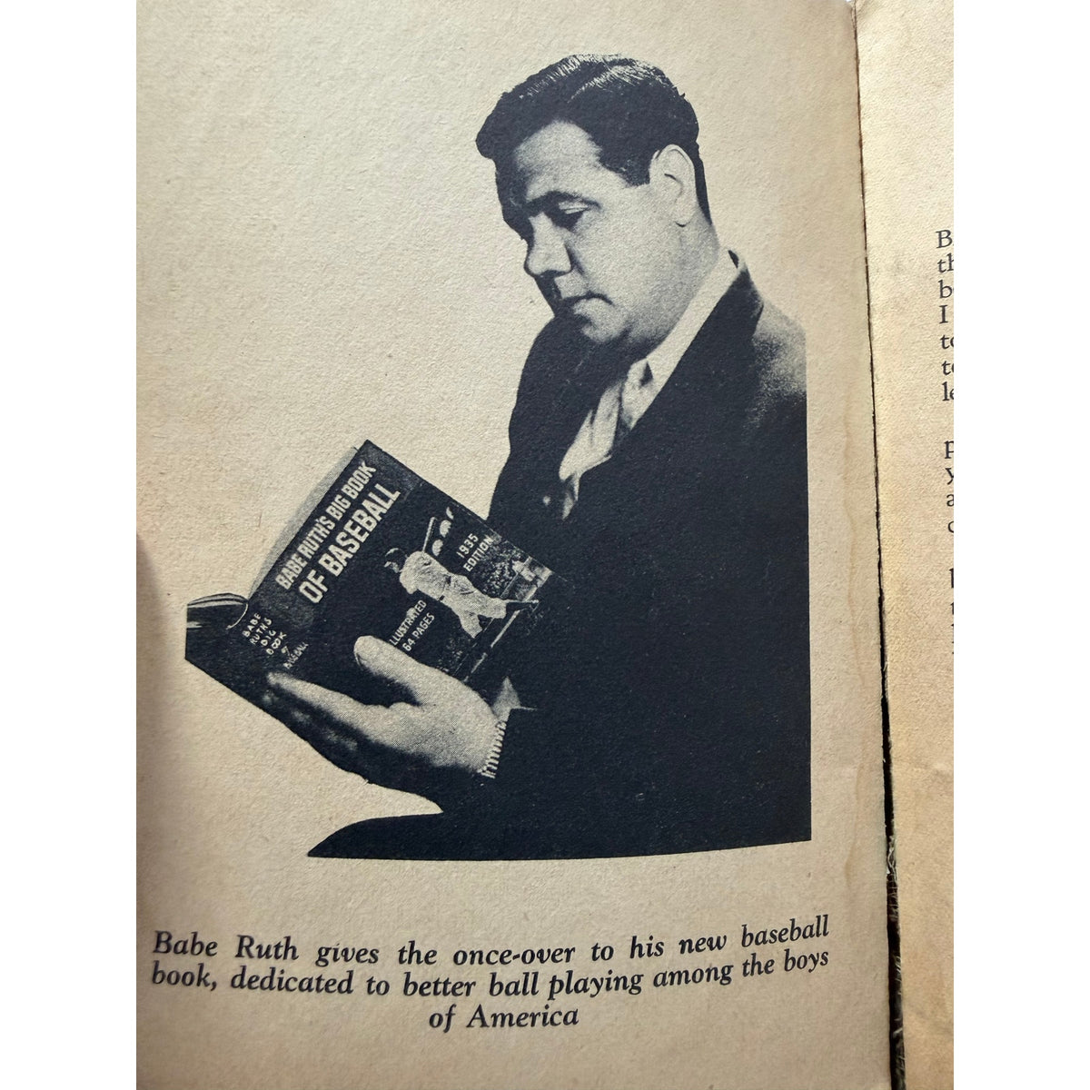 1935 Babe Ruth's Big Book of Baseball Quaker Bambino Sultan of Swat New York Yankees, Boston Red Sox, Brooklyn Dodgers, Boston Braves