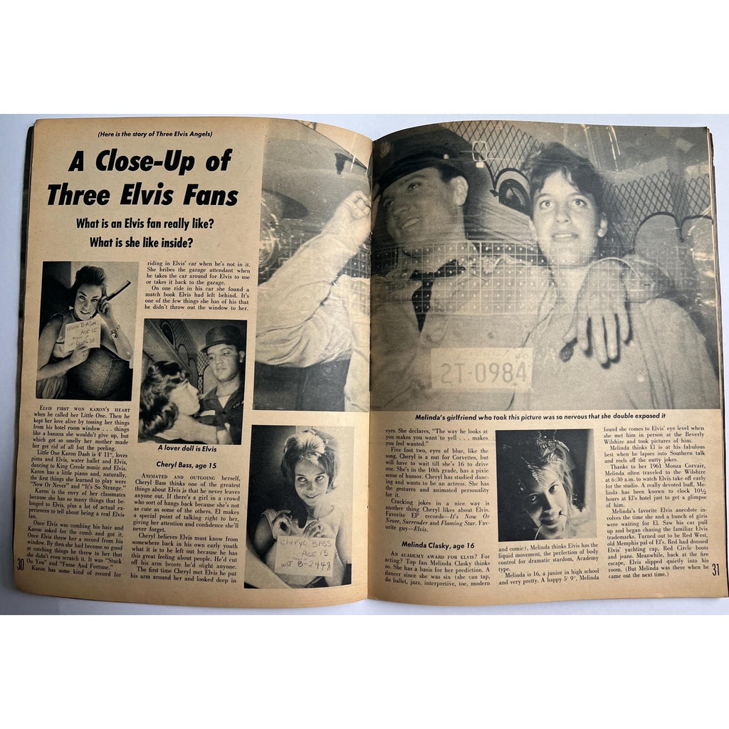 Original 1961 Movie Teen Illustrated Elvis Magazine, Elvis Presley, King of Rock n Roll, Graceland, Hound Dog, TCB, EP, Jailhouse Rock