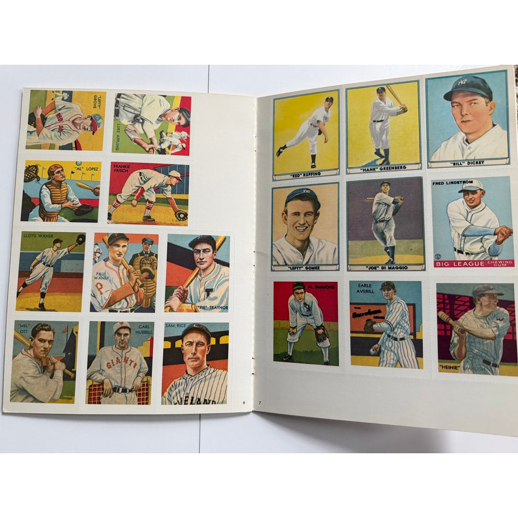 1978 Hall of Fame Baseball Cards Book Babe Ruth, Lou Gehrig, Mickey Mantle, Jackie Robinson, Ty Cobb, Joe DiMaggio, Ted Williams M