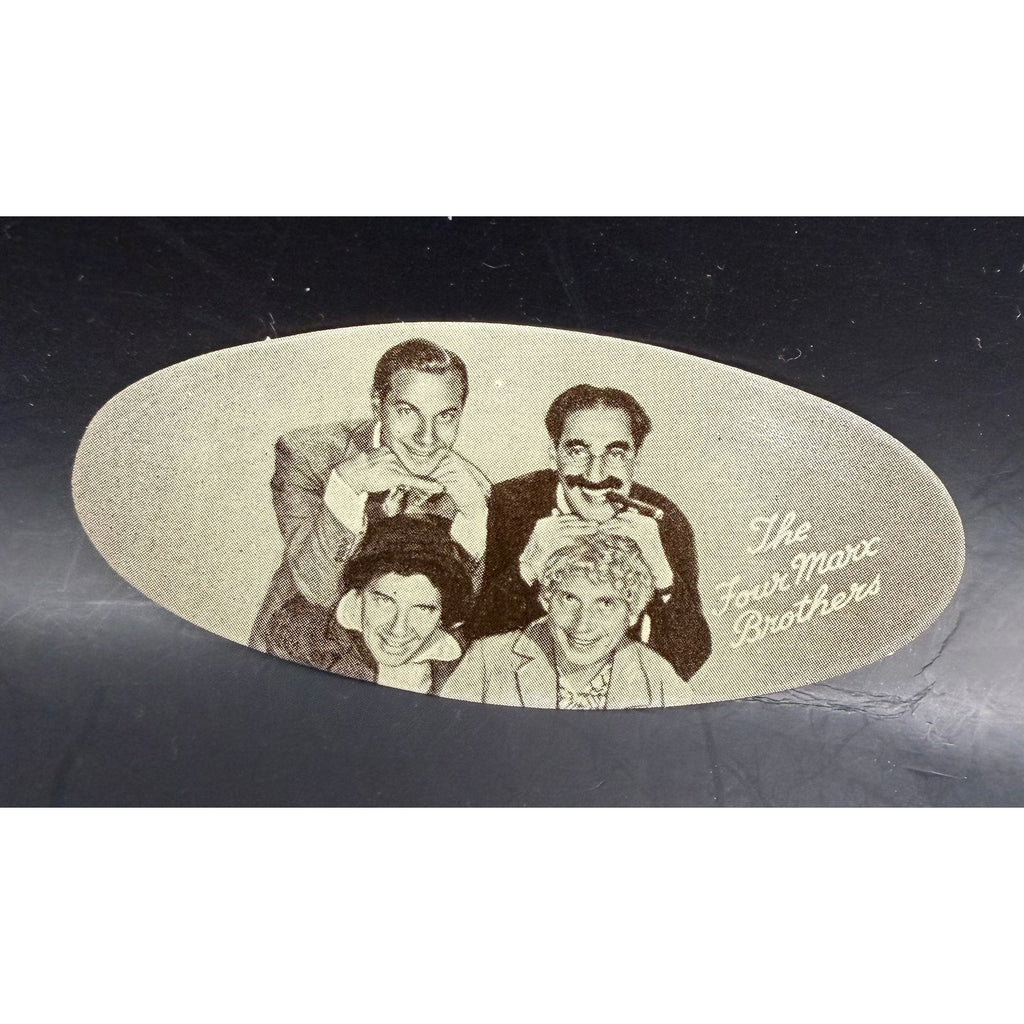 1934 Carreras Marx Brothers Card, Groucho, Harpo, Chico, Zeppo, Hollywood, Duck Soup, Night at the Opera, Horse Feathers, Animal Crackers
