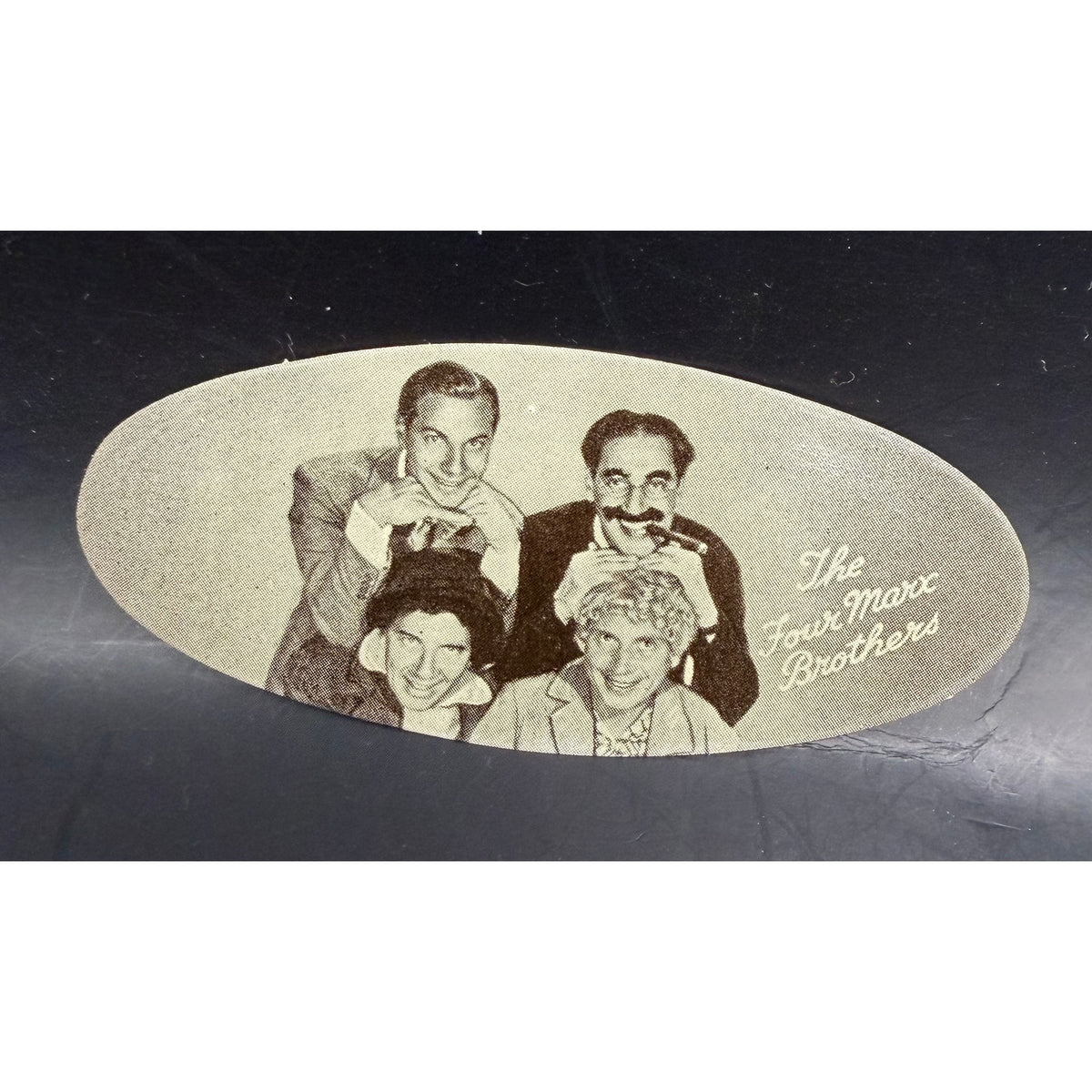 1934 Carreras Marx Brothers Card, Groucho, Harpo, Chico, Zeppo, Hollywood, Duck Soup, Night at the Opera, Horse Feathers, Animal Crackers