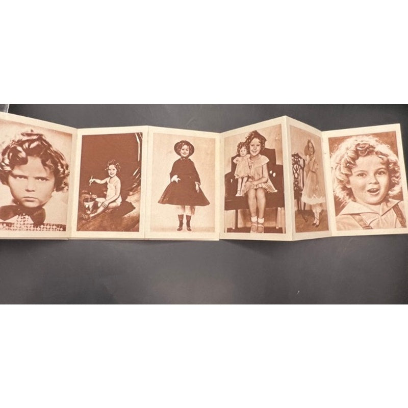 1930's Spanish Shirley Temple Photo Album Fold Out 30 Photos, Heidi, Curly Top, Little Princess, Little Colonel