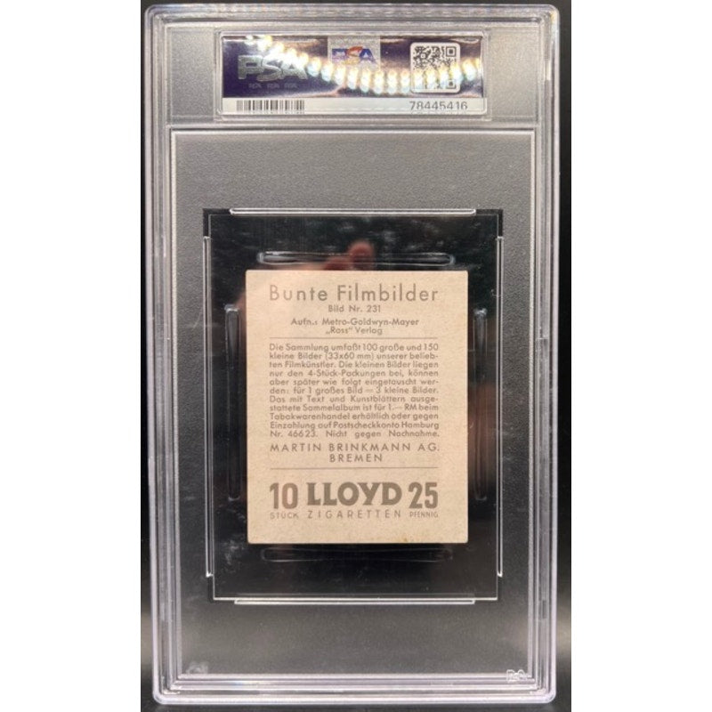 RARE 1936 Martin Brinkmann Jean Harlow PSA 4, Only 6 Graded! Platinum Blonde, Dinner at Eight, Wife vs Secretary, Public Enemy, Riff Raff