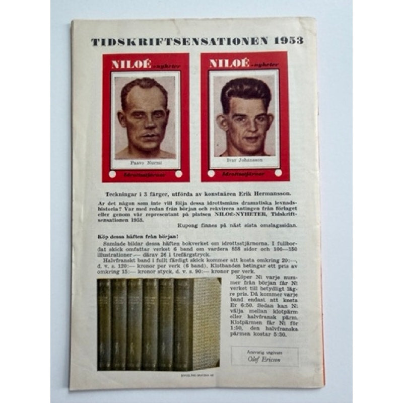 RARE Swedish 1953 Joe Louis Booklet Biography Sports Stars Magazine Brown Bomber, Heavyweight Champion, Boxing Legend