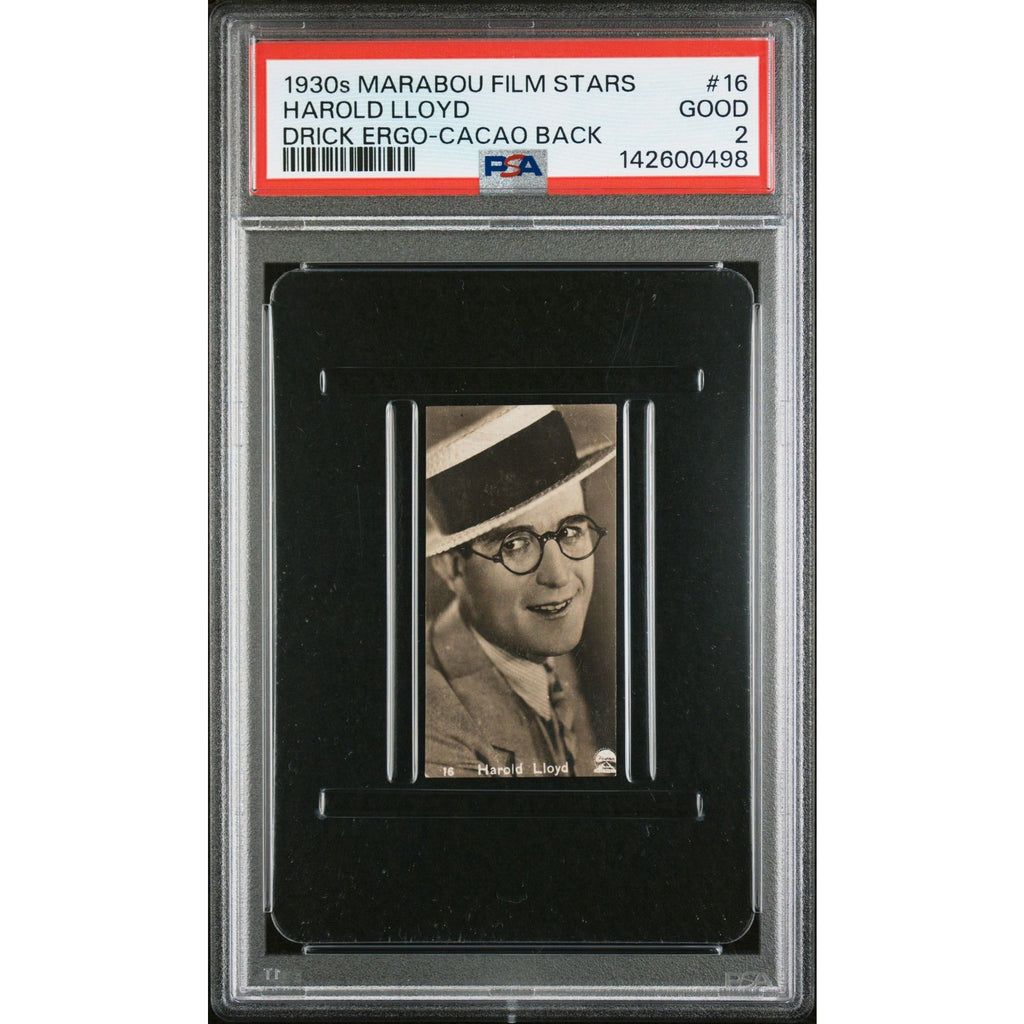 1930s Marabou Film Stars Harold Lloyd PSA 2 Only 2 Graded! Speedy, Girl Shy, Why Worry, Safety Last, Freshman, Drick Ergo-Cacao Back!