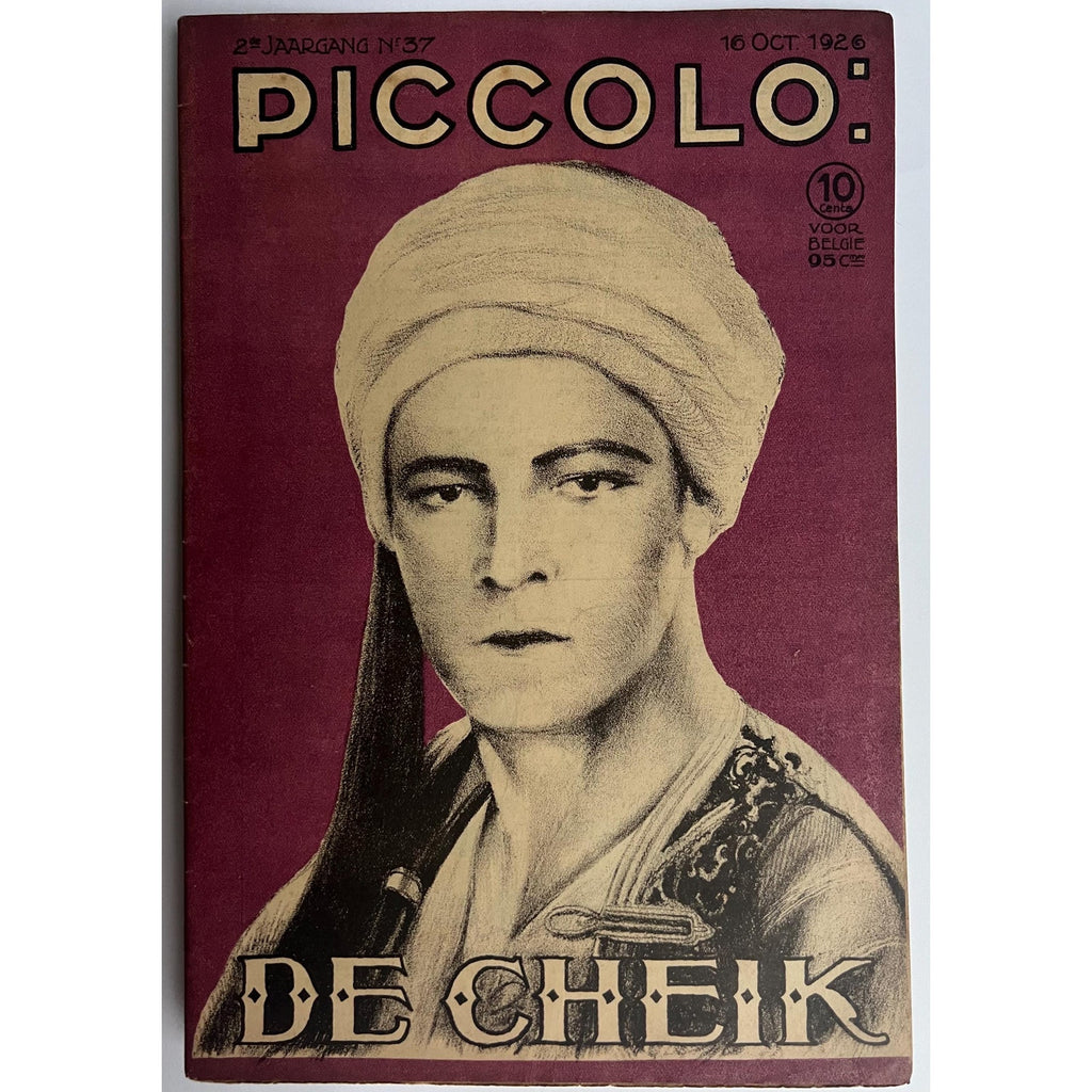 Super Rare Dutch Rudolph Valentino Magazine from October 1926 Silent Movie, Hollywoodland, Sheik, Latin Lover, Hollywood, Great Lover, Rudy