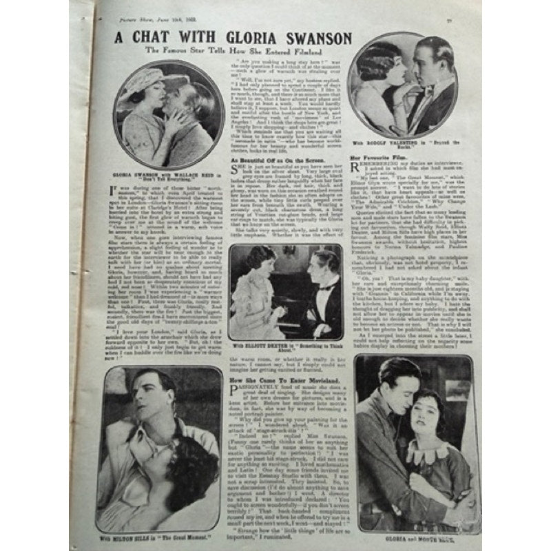 1922 Jack Dempsey Magazine UK Picture Show Manassa Mauler, Heavyweight Champ Boxing