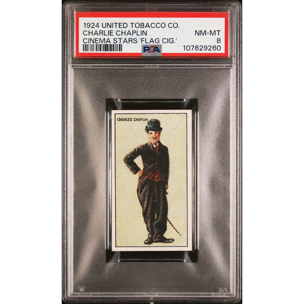 Rare 1924 United Tobacco Charlie Chaplin Tobacco Card PSA 8 Highest Grade!