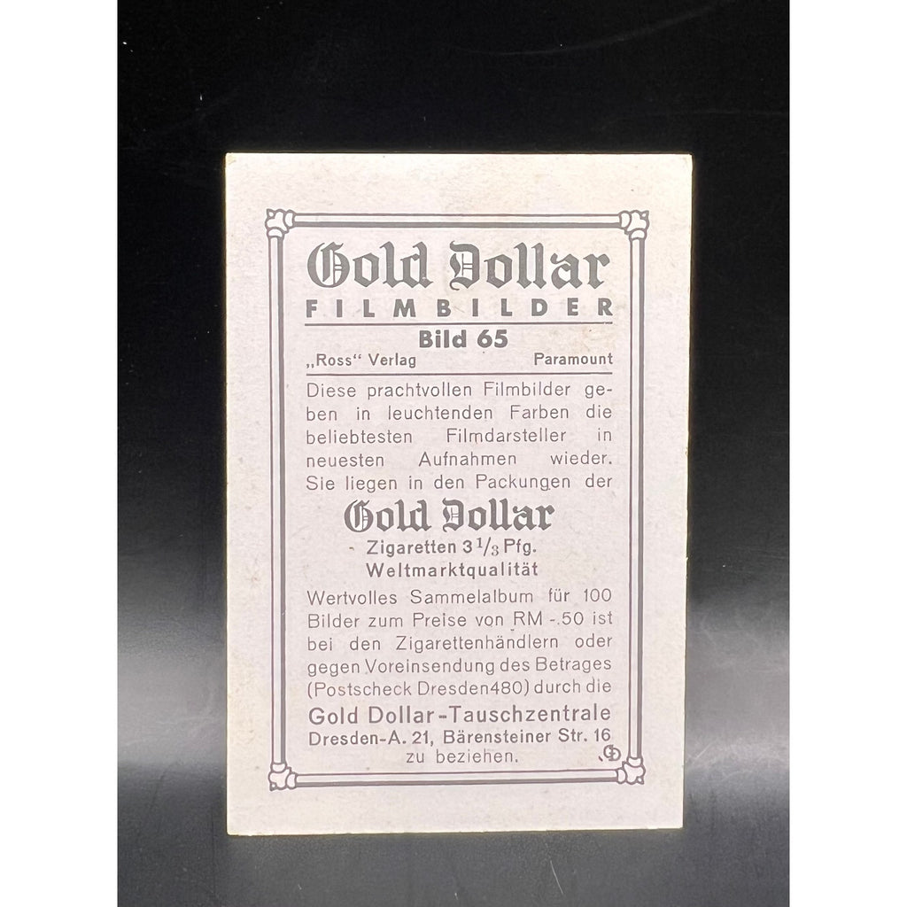 RARE German 1935 Gold Dollar Filmbilder Anna May Wong Card Piccadilly Hollywood