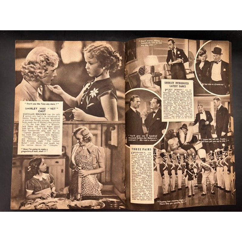 Rare UK 1938 Shirley Temple Booklet Rebecca of Sunnybrook Farm, Little Princess, Heidi, Curly Top, Little Colonel, Hollywood