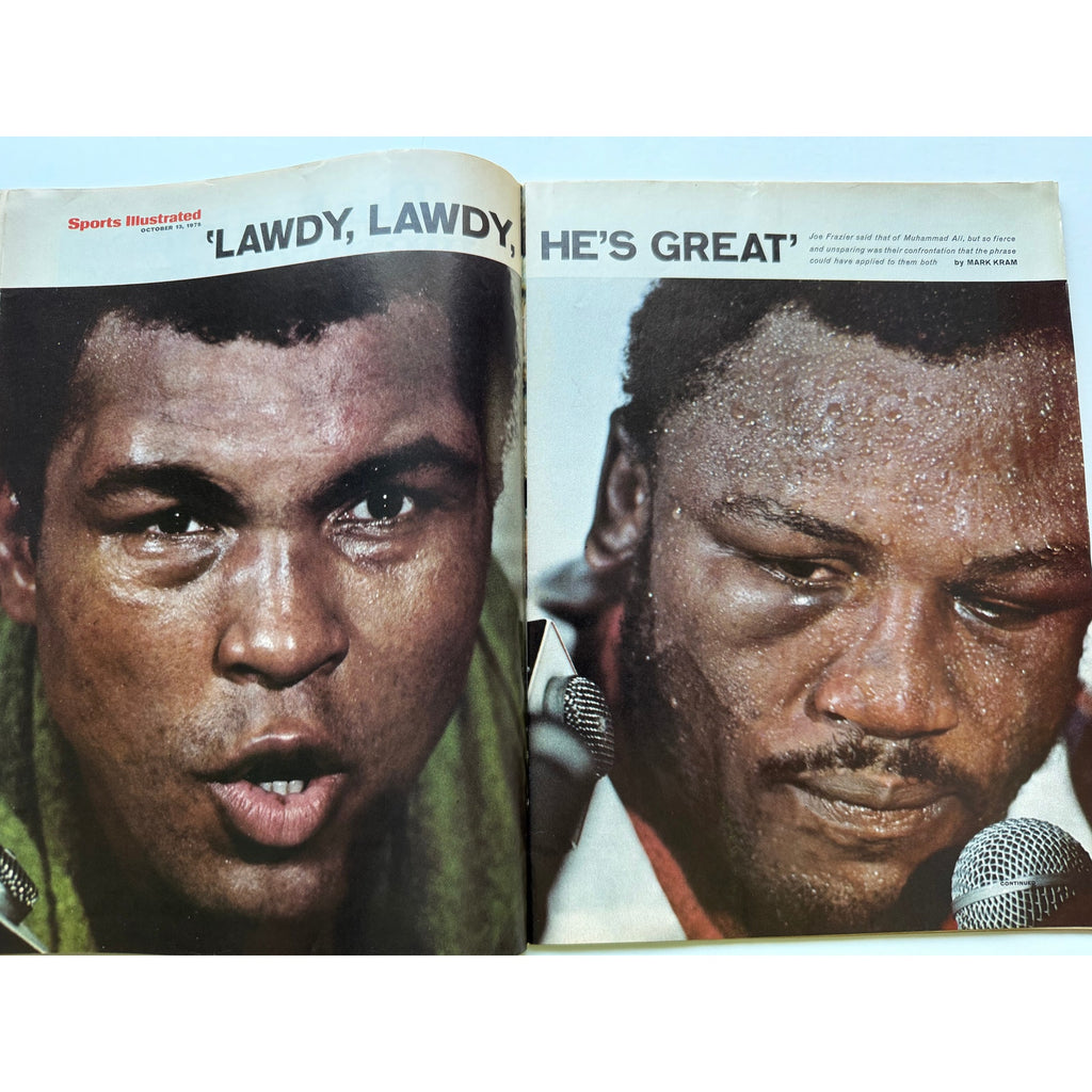 1975 Sports Illustrated Muhammad Ali Magazine Joe Frazier, Heavyweight Champ