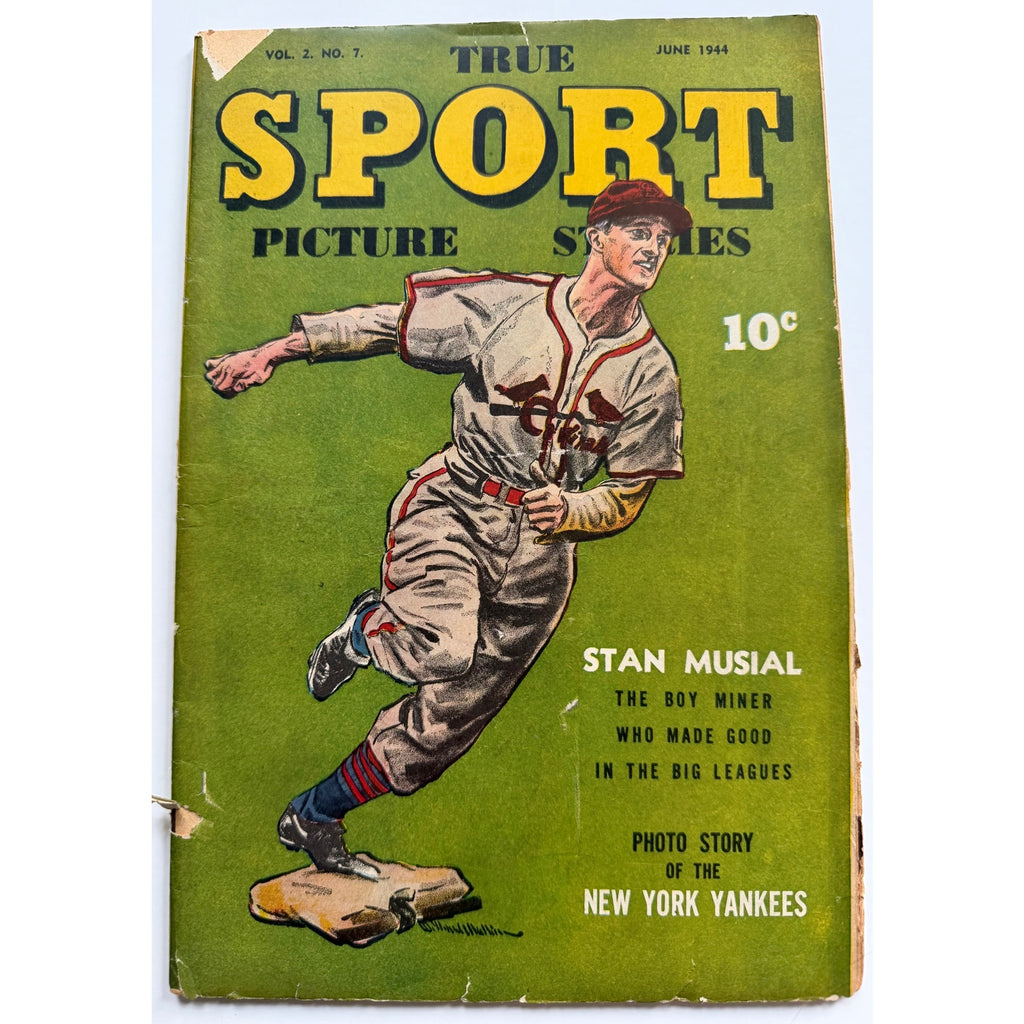 1944 True Sport Stan Musial Magazine St. Louis Cardinals Stan Musial Rookie Baseball, Stan the Man, World Series Champion, MVP, HOF