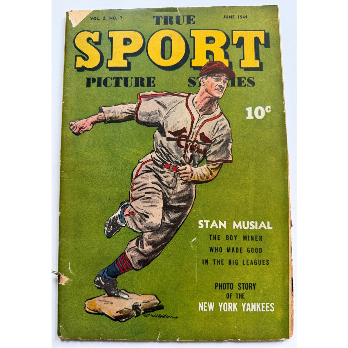 1944 True Sport Stan Musial Magazine St. Louis Cardinals Stan Musial Rookie Baseball, Stan the Man, World Series Champion, MVP, HOF