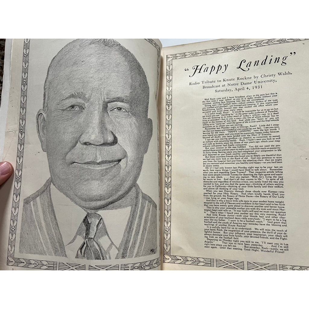 Original 1931 Knute Rockne on Football Magazine Notre Dame, Fighting Irish, College Football
