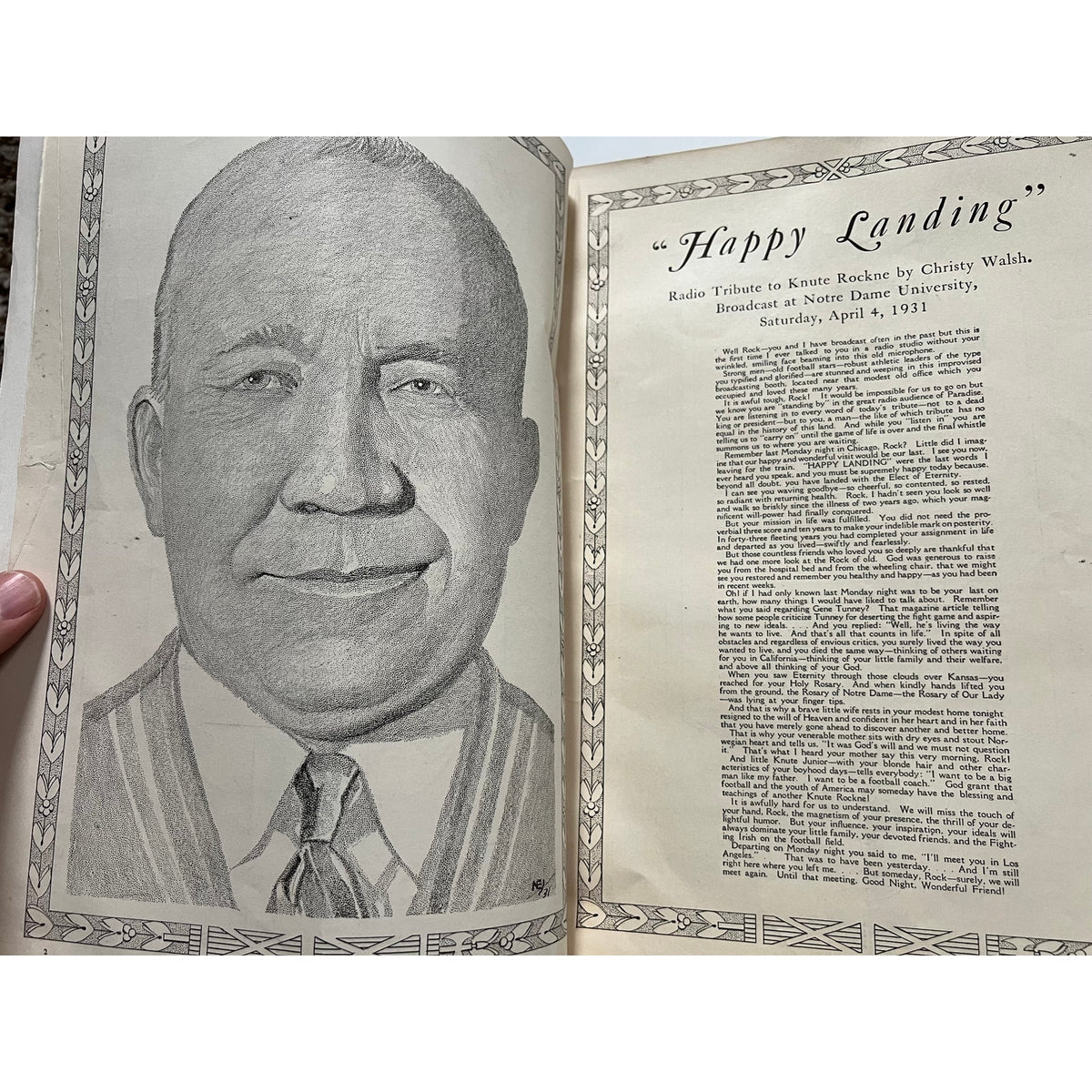 Original 1931 Knute Rockne on Football Magazine Notre Dame, Fighting Irish, College Football