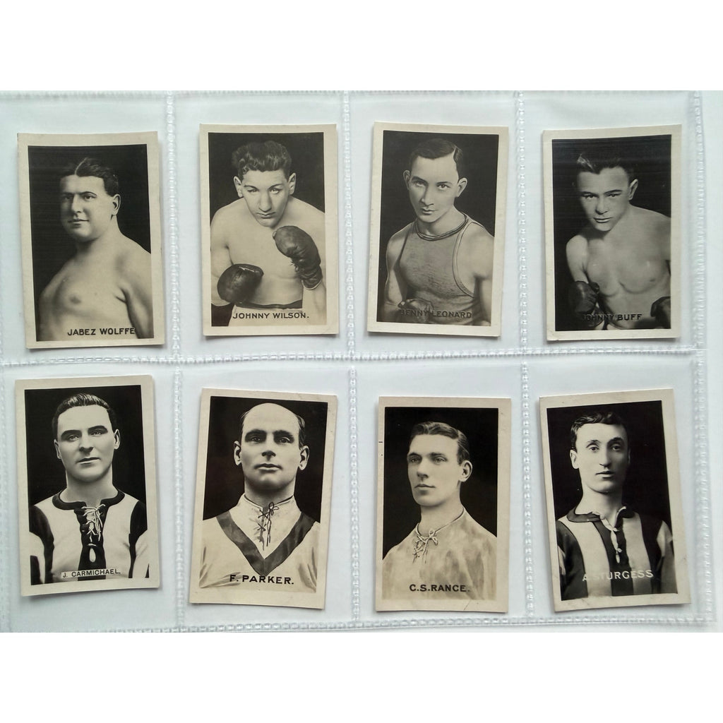 1922 Sporting Champions 30 Card Set Boxing, Horse Racing, Football Benny Leonard, Battling Siki, Kid Lewis