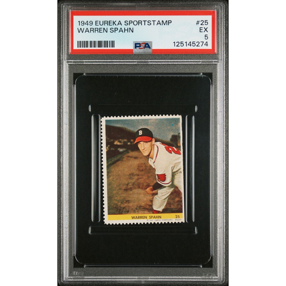 1949 Eureka Warren Spahn PSA 5 Boston Braves HOF MLB Baseball Milwaukee Braves
